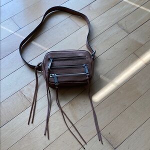 Rebecca Minkoff Brown Crossbody Bag with Zipper Details